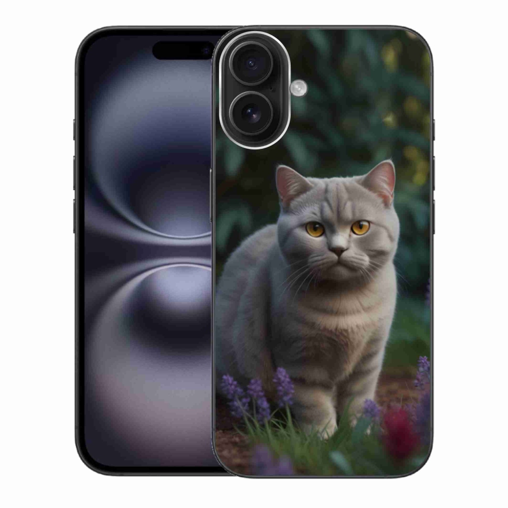 Gélový kryt mmCase na iPhone 16 Plus - britská mačka
