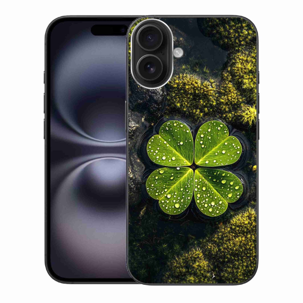 Gélový kryt mmCase na iPhone 16 Plus - štvorlístok