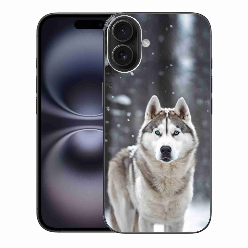 Gélový kryt mmCase na iPhone 16 Plus - husky 2