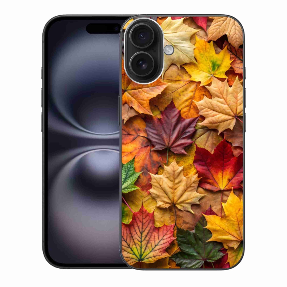 Gélový kryt mmCase na iPhone 16 Plus - javorové listy 2