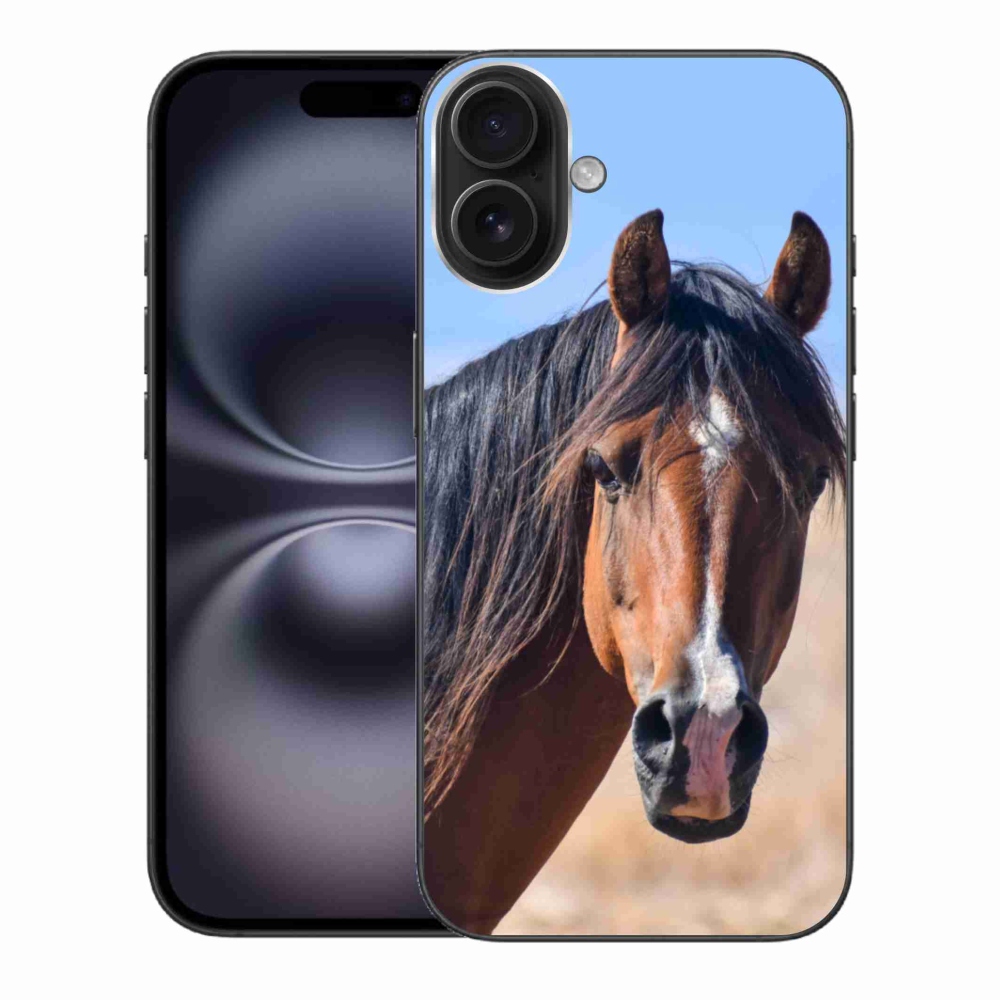 Gélový kryt mmCase na iPhone 16 Plus - pokojný kôň