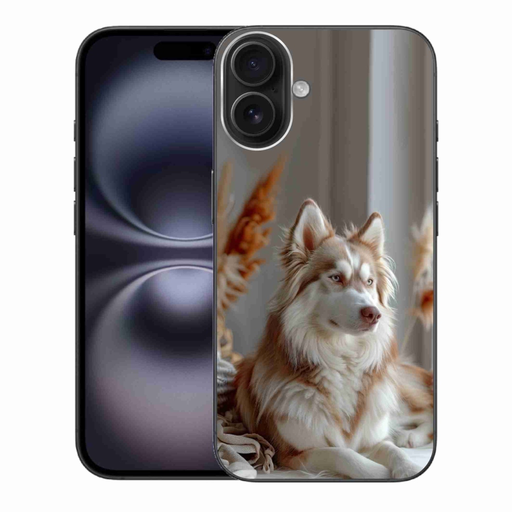 Gélový kryt mmCase na iPhone 16 Plus - pokojný sibírsky husky