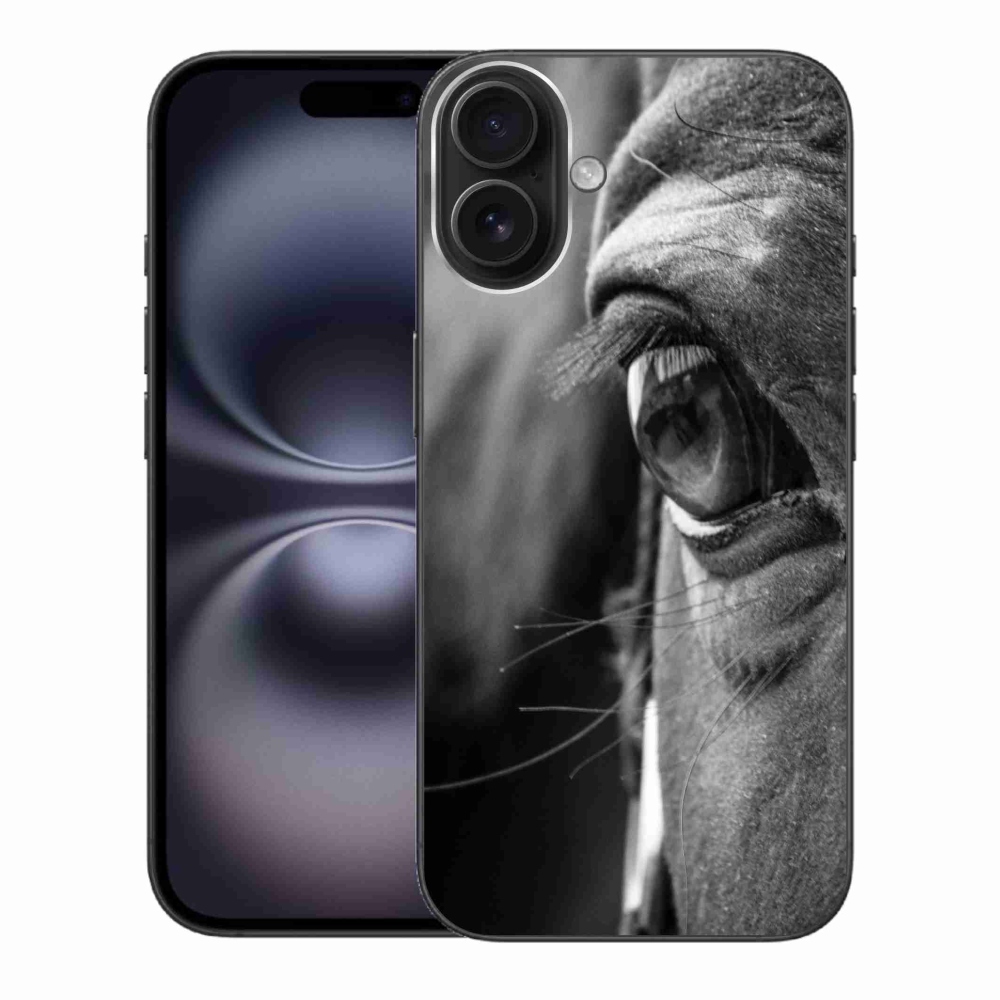 Gélový kryt mmCase na iPhone 16 Plus - konský pohľad