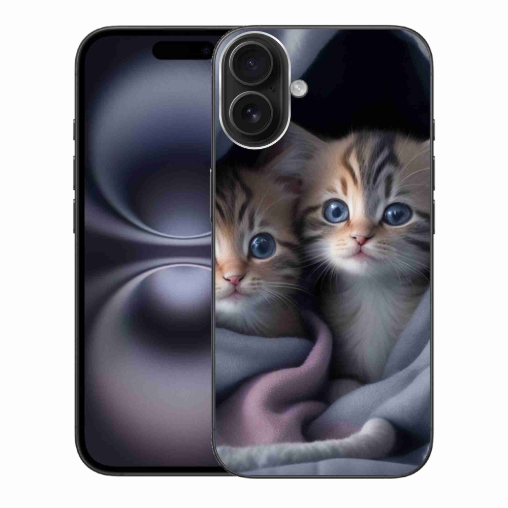 Gélový kryt mmCase na iPhone 16 Plus - mačacie duo 2