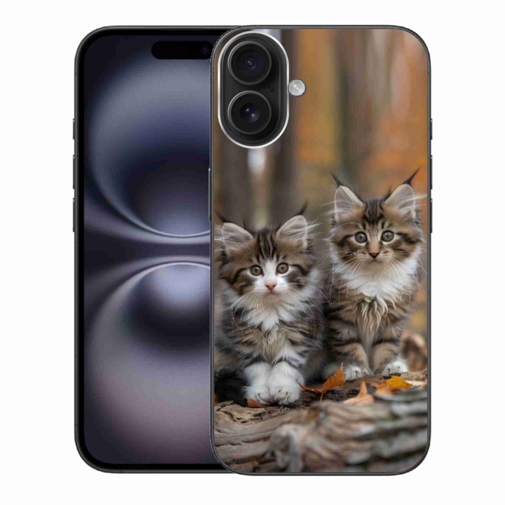 Gélový kryt mmCase na iPhone 16 Plus - mačacie duo 3