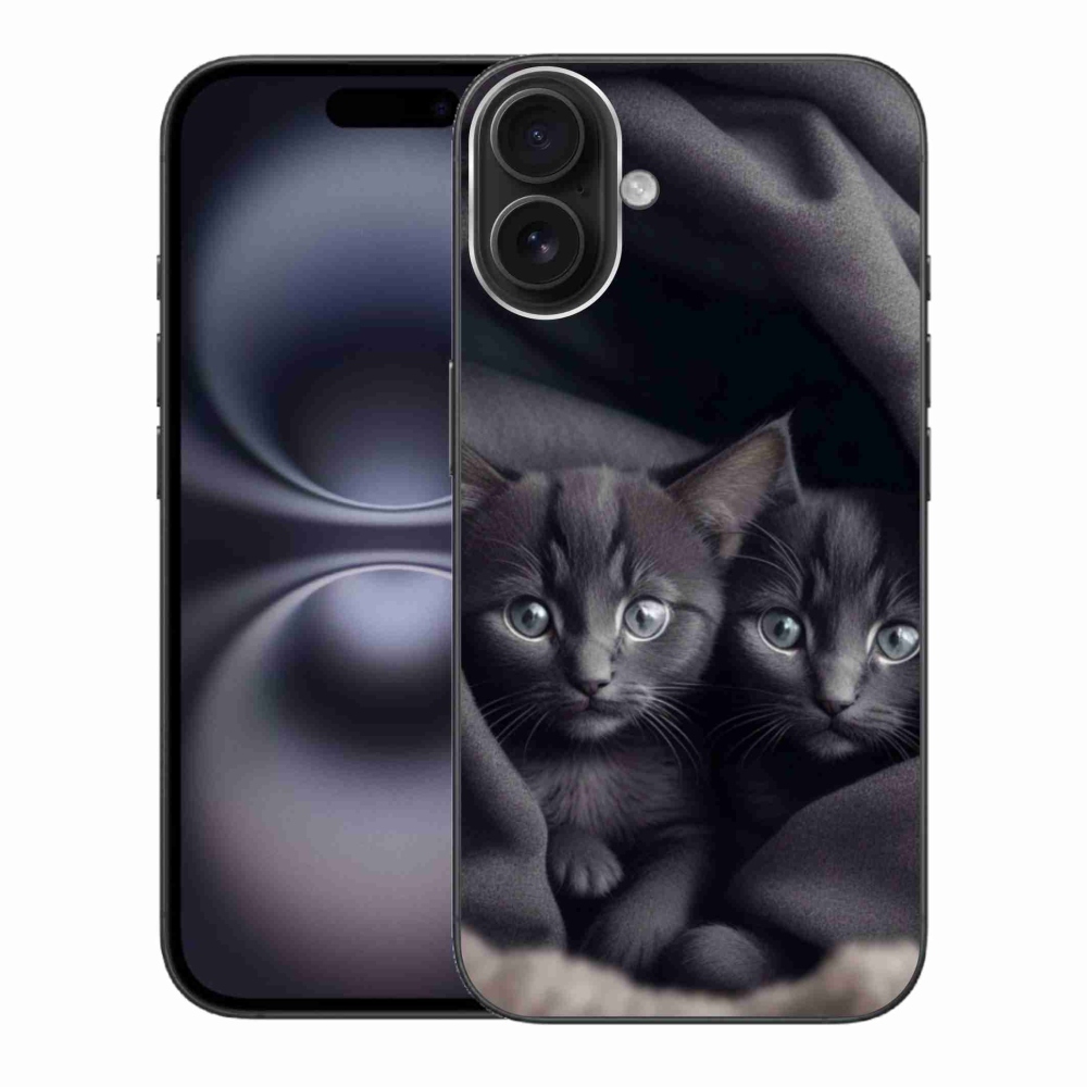 Gélový kryt mmCase na iPhone 16 Plus - mačacie duo