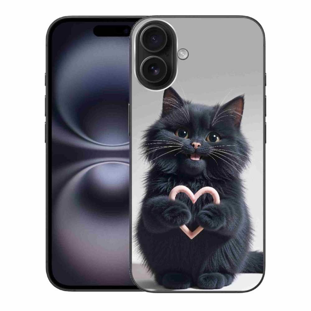 Gélový kryt mmCase na iPhone 16 Plus - mačacia láska 3