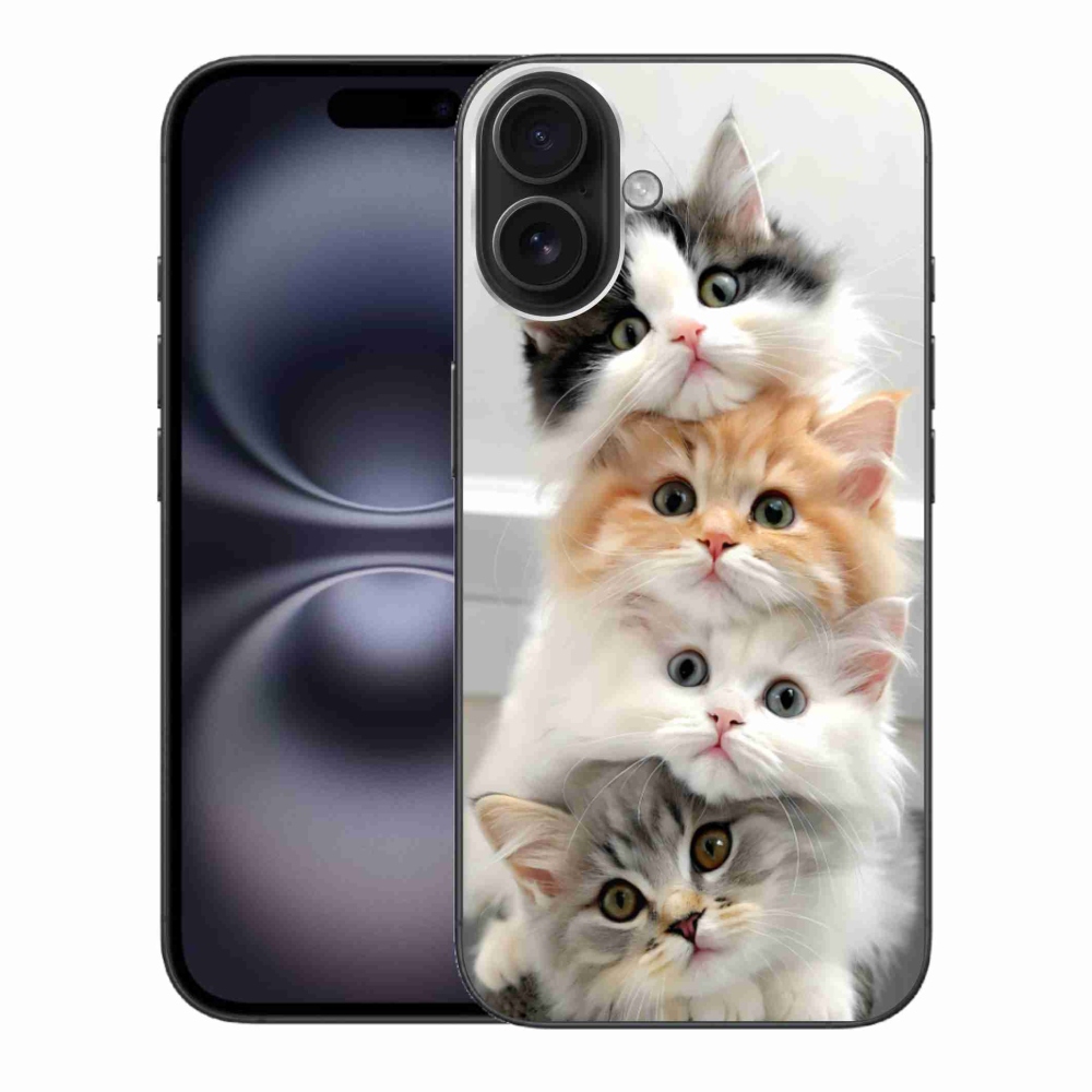 Gélový kryt mmCase na iPhone 16 Plus - mačacia partia
