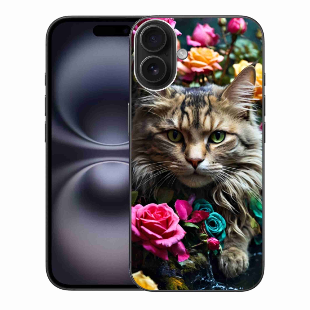 Gélový kryt mmCase na iPhone 16 Plus - mačacie pohľad 2