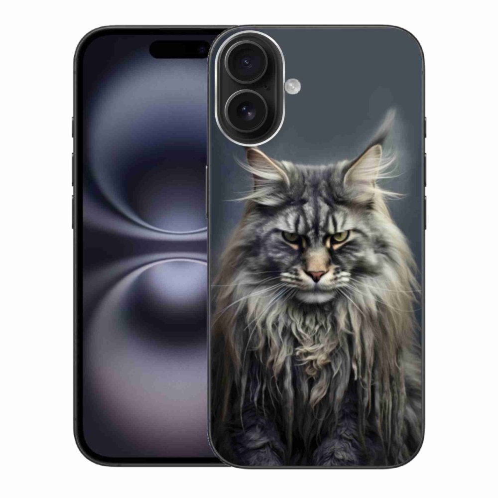 Gélový kryt mmCase na iPhone 16 Plus - mačacie pohľad 4