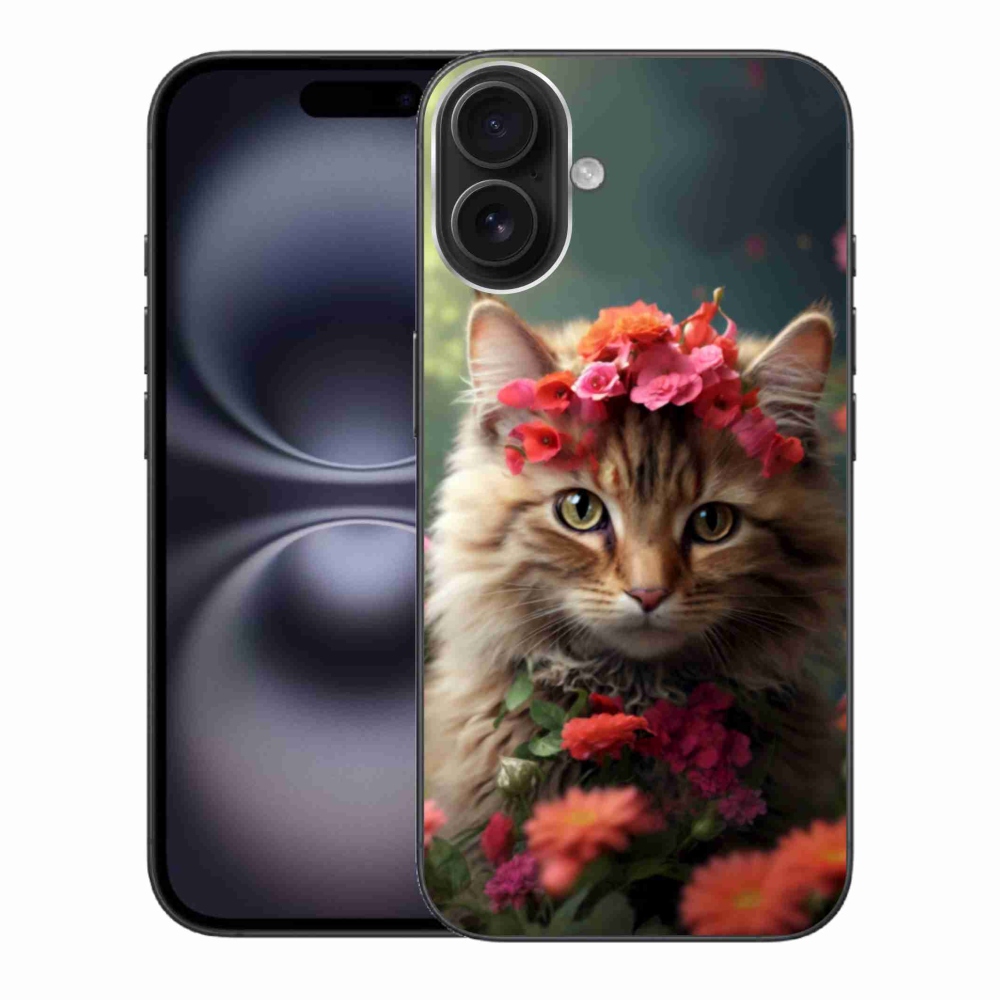 Gélový kryt mmCase na iPhone 16 Plus - mačacia princezná