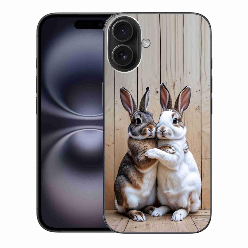 Gélový kryt mmCase na iPhone 16 Plus - králičie pár