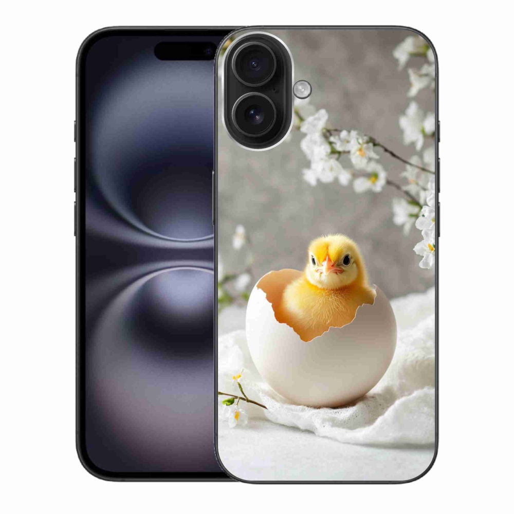 Gélový kryt mmCase na iPhone 16 Plus - kuriatko