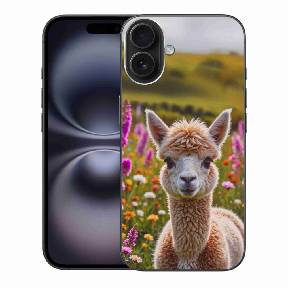 Gélový kryt mmCase na iPhone 16 Plus - lama na lúke