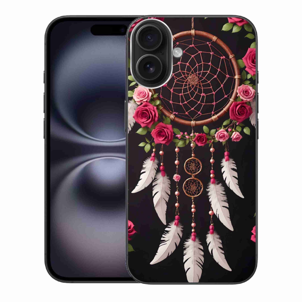 Gélový kryt mmCase na iPhone 16 Plus - lapač snov s ružami