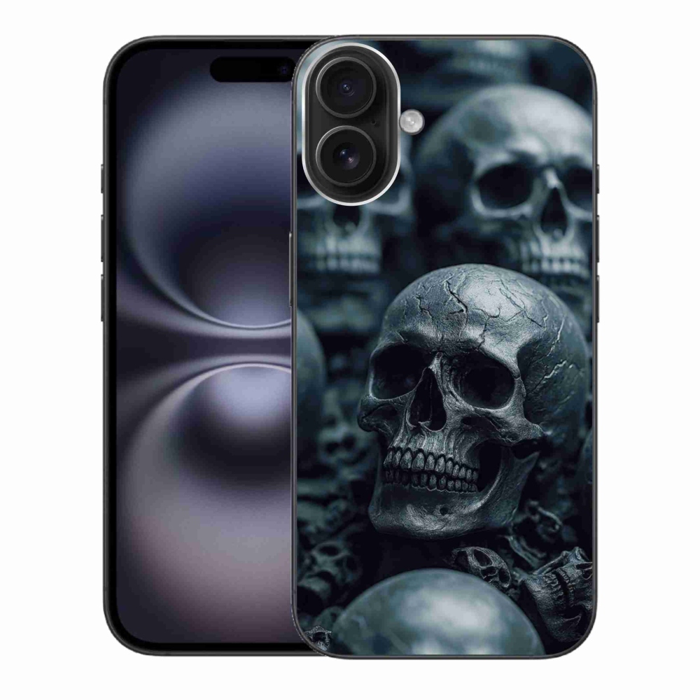 Gélový kryt mmCase na iPhone 16 Plus - lebka 2