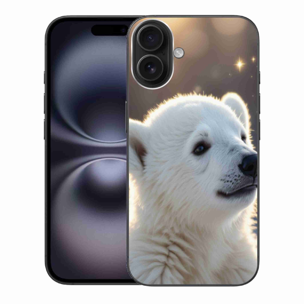 Gélový kryt mmCase na iPhone 16 Plus - ľadový medveď