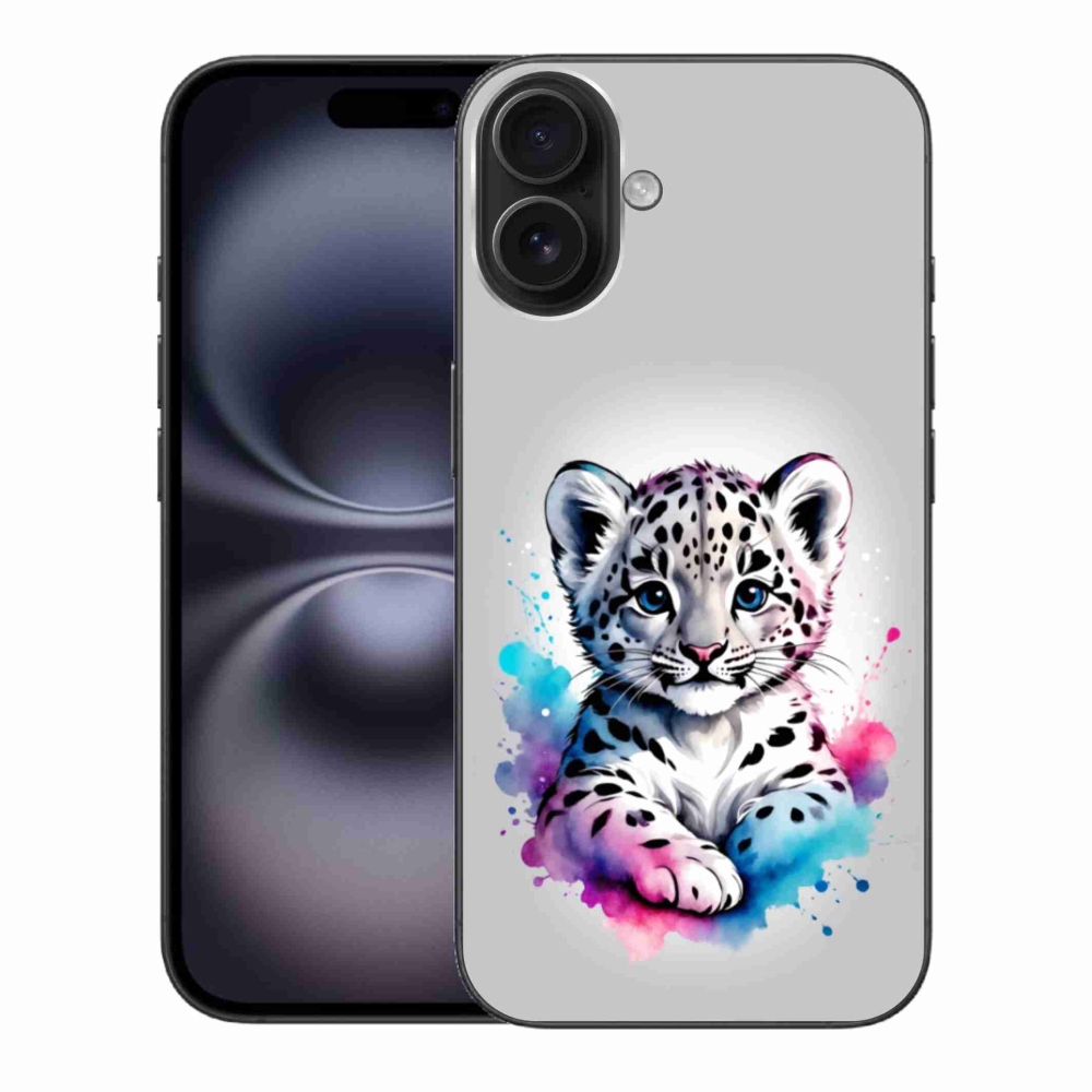 Gélový kryt mmCase na iPhone 16 Plus - leopardej mláďa