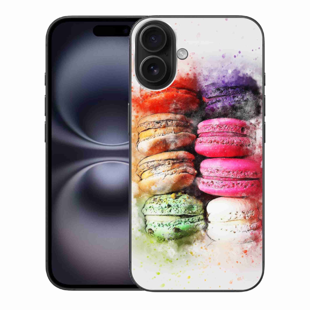 Gélový kryt mmCase na iPhone 16 Plus - makrónky