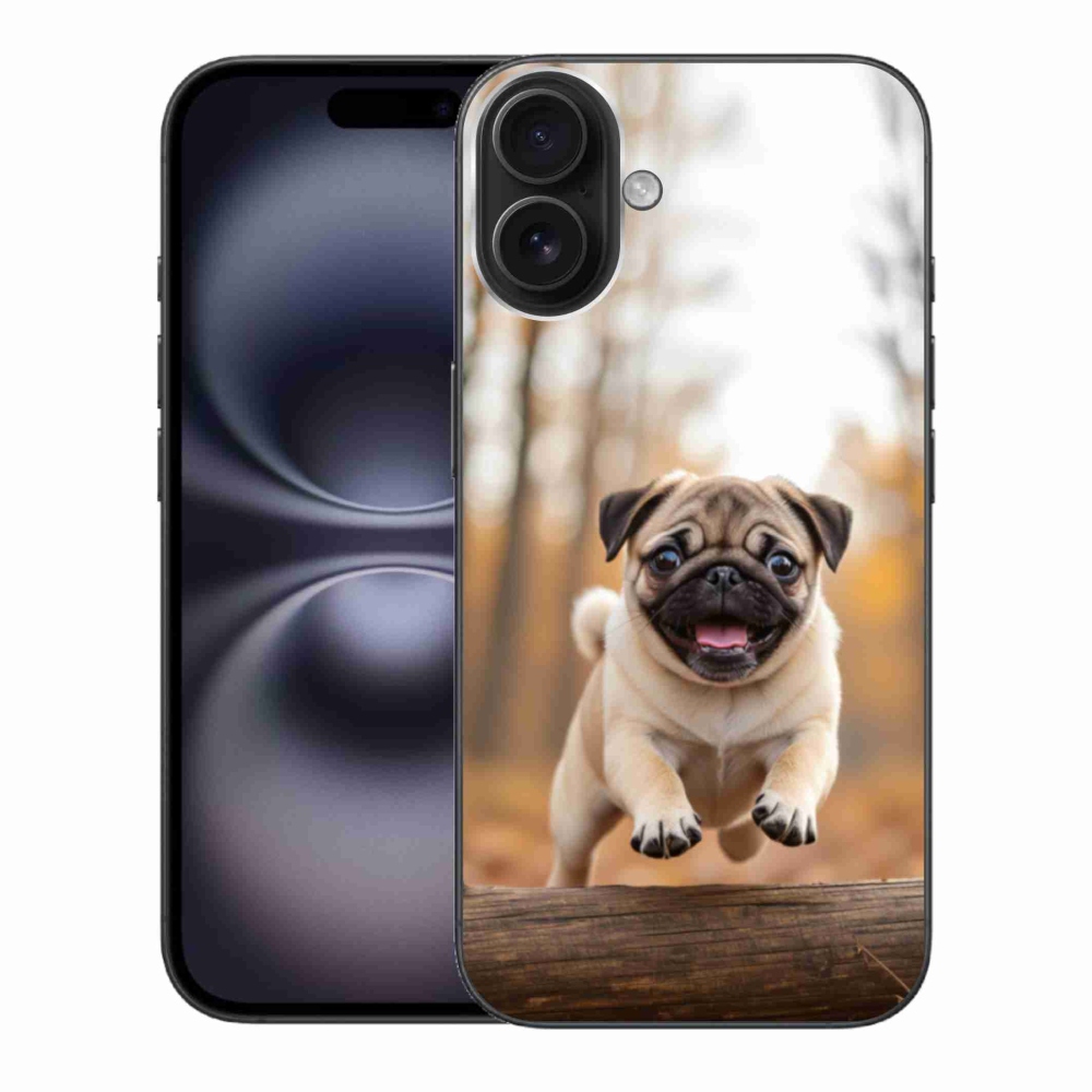 Gélový kryt mmCase na iPhone 16 Plus - mops 2