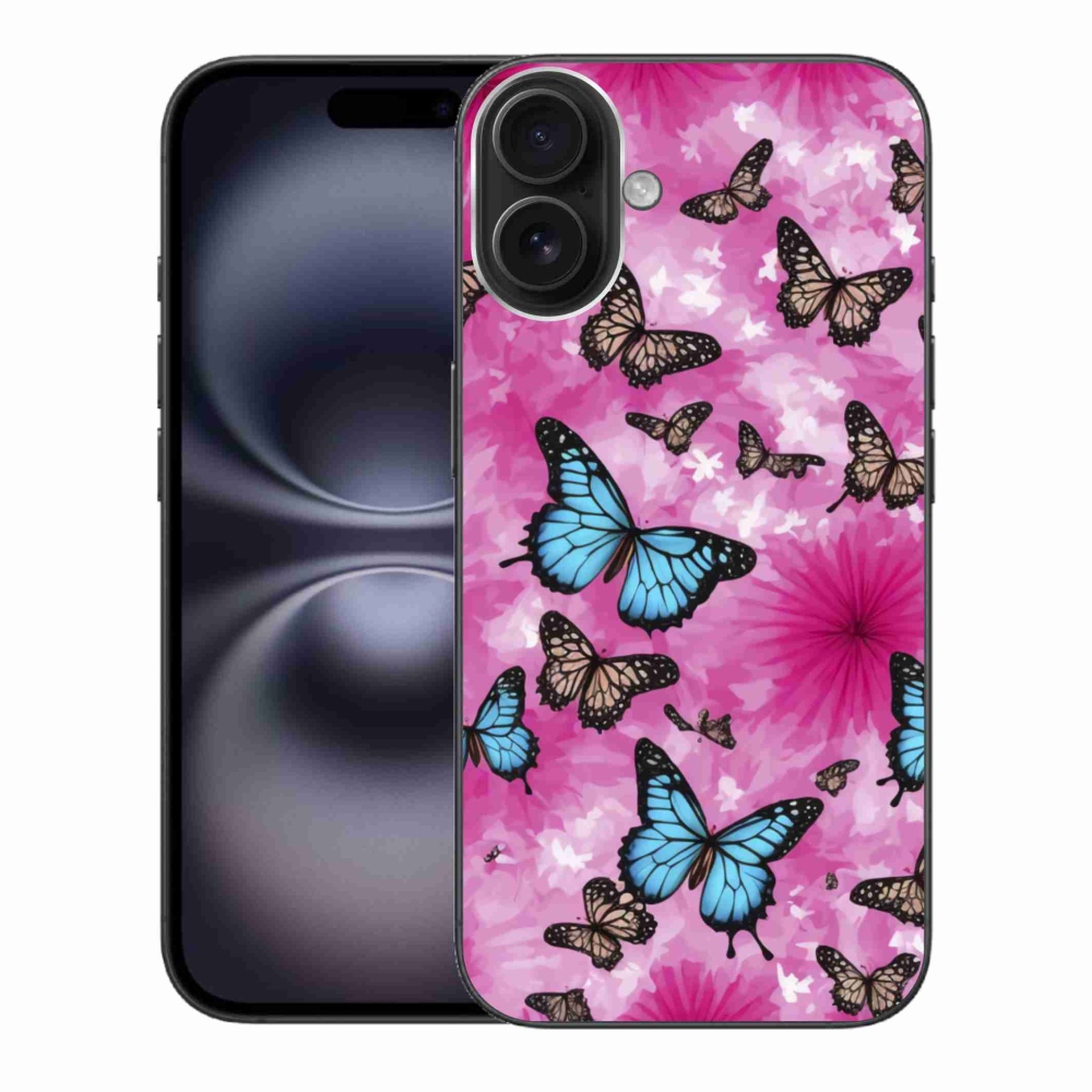 Gélový kryt mmCase na iPhone 16 Plus - motýlia záhrada