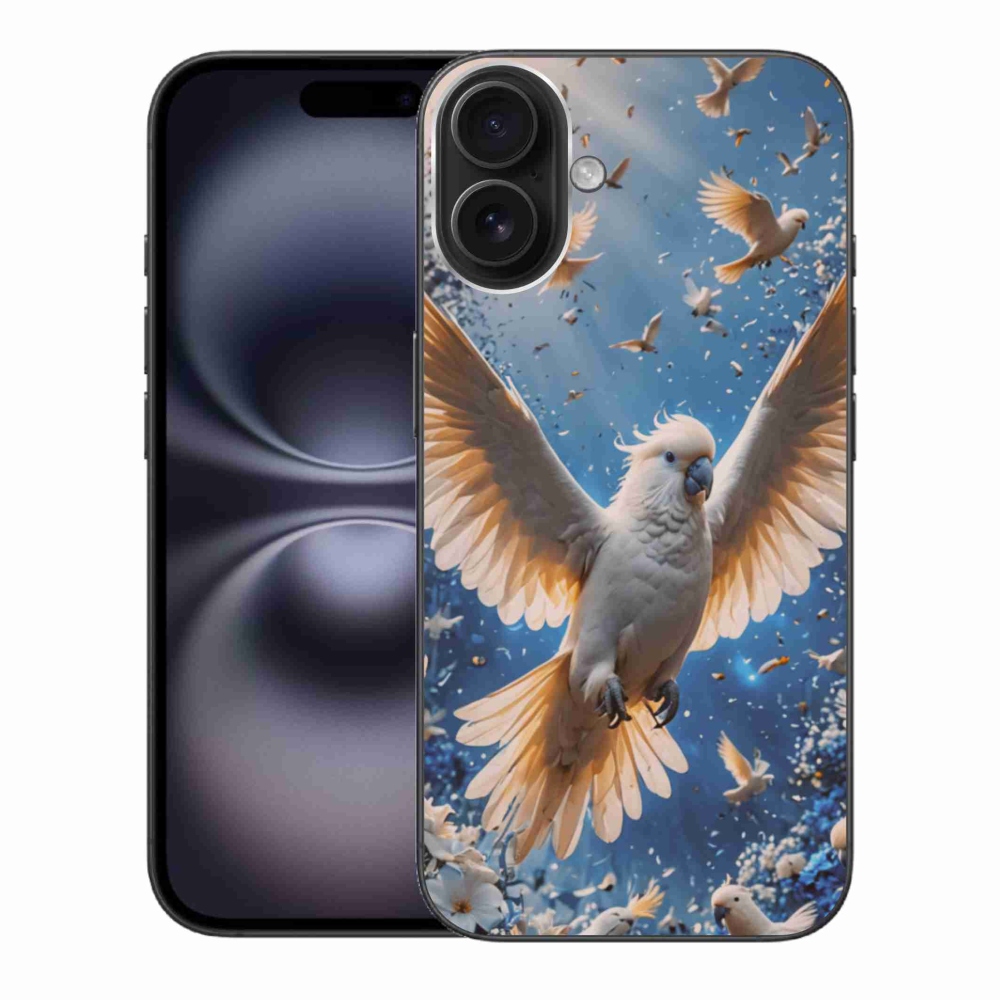 Gélový kryt mmCase na iPhone 16 Plus - papagáj kakadu