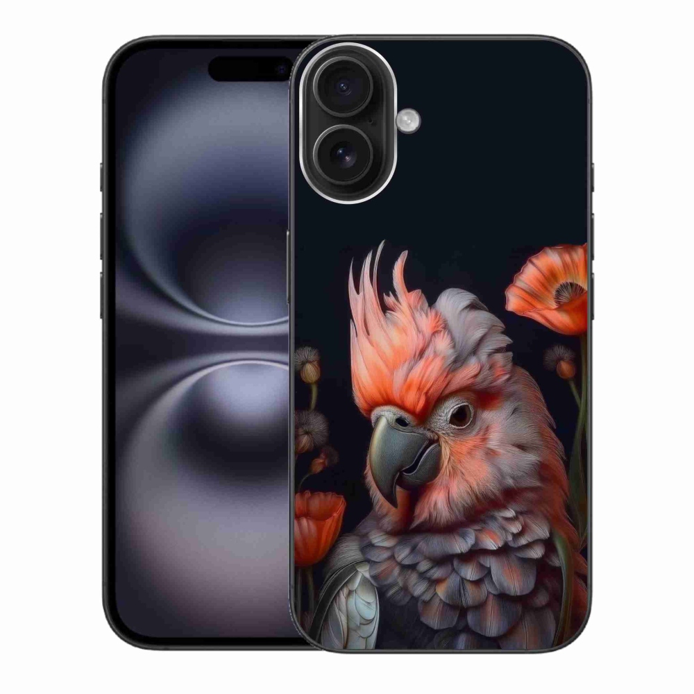 Gélový kryt mmCase na iPhone 16 Plus - papagáj kakadu vo farbách