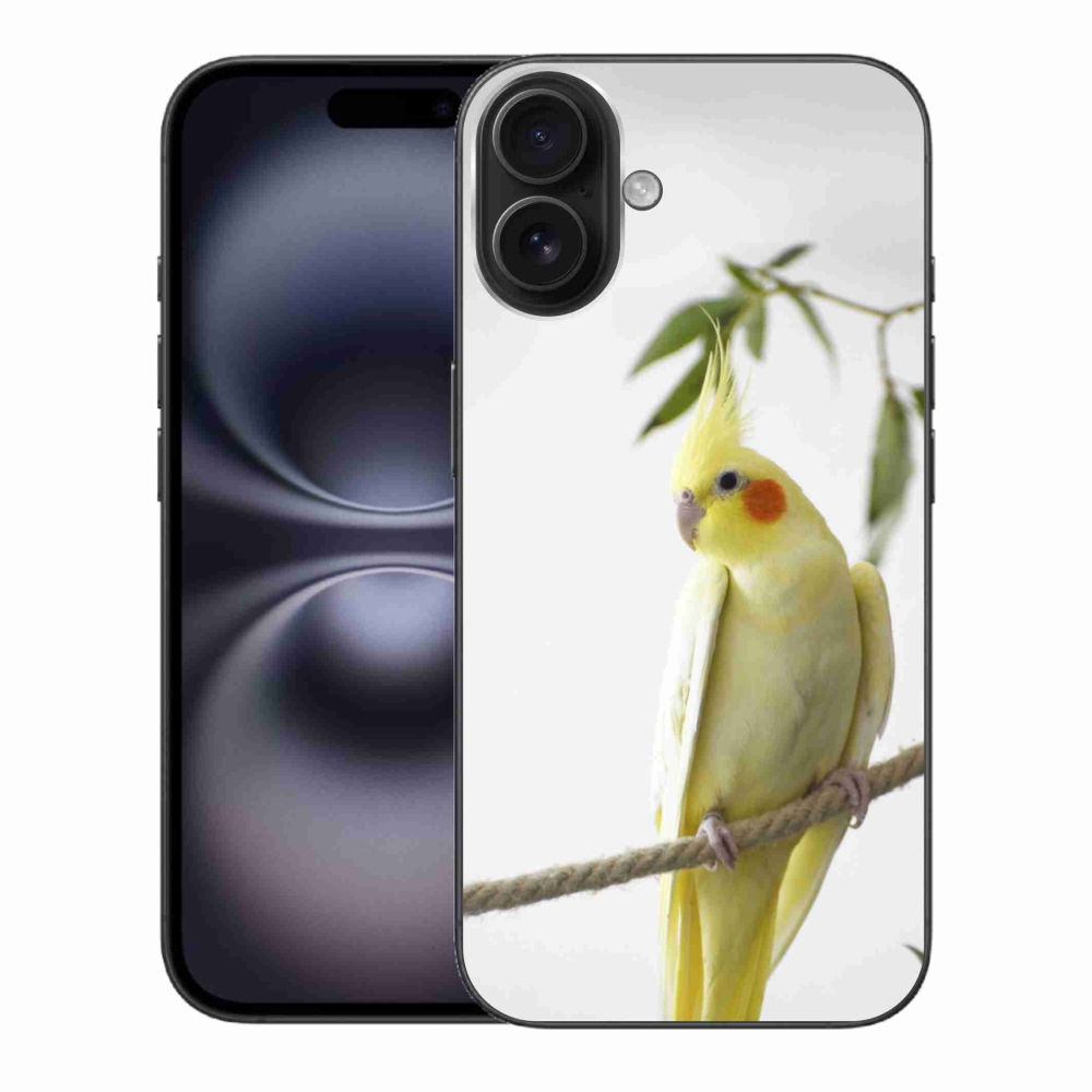 Gélový kryt mmCase na iPhone 16 Plus - papagáj korela chocholatá