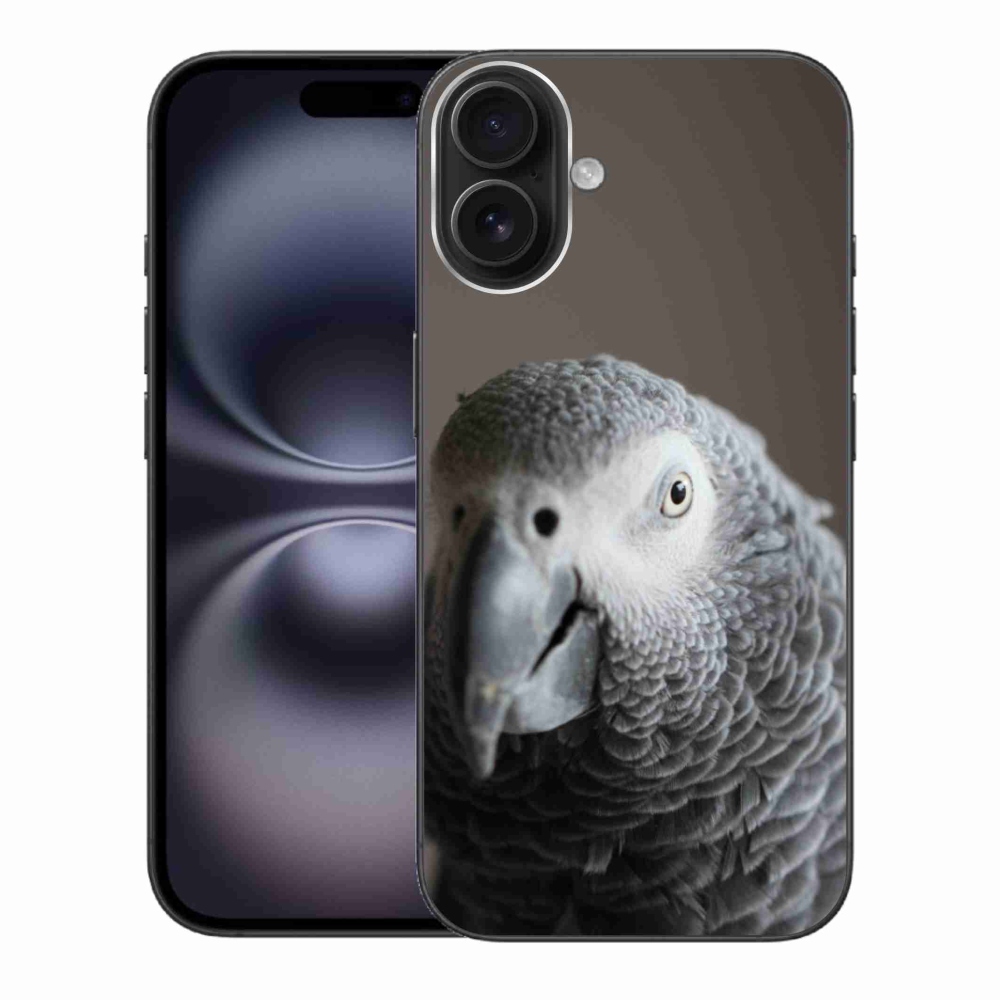 Gélový kryt mmCase na iPhone 16 Plus - papagáj žako 2
