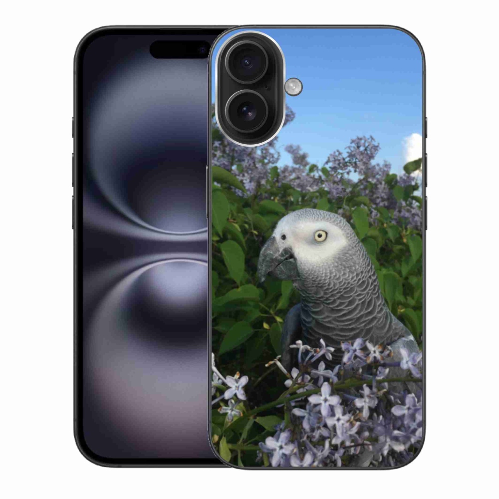 Gélový kryt mmCase na iPhone 16 Plus - papagáj žako