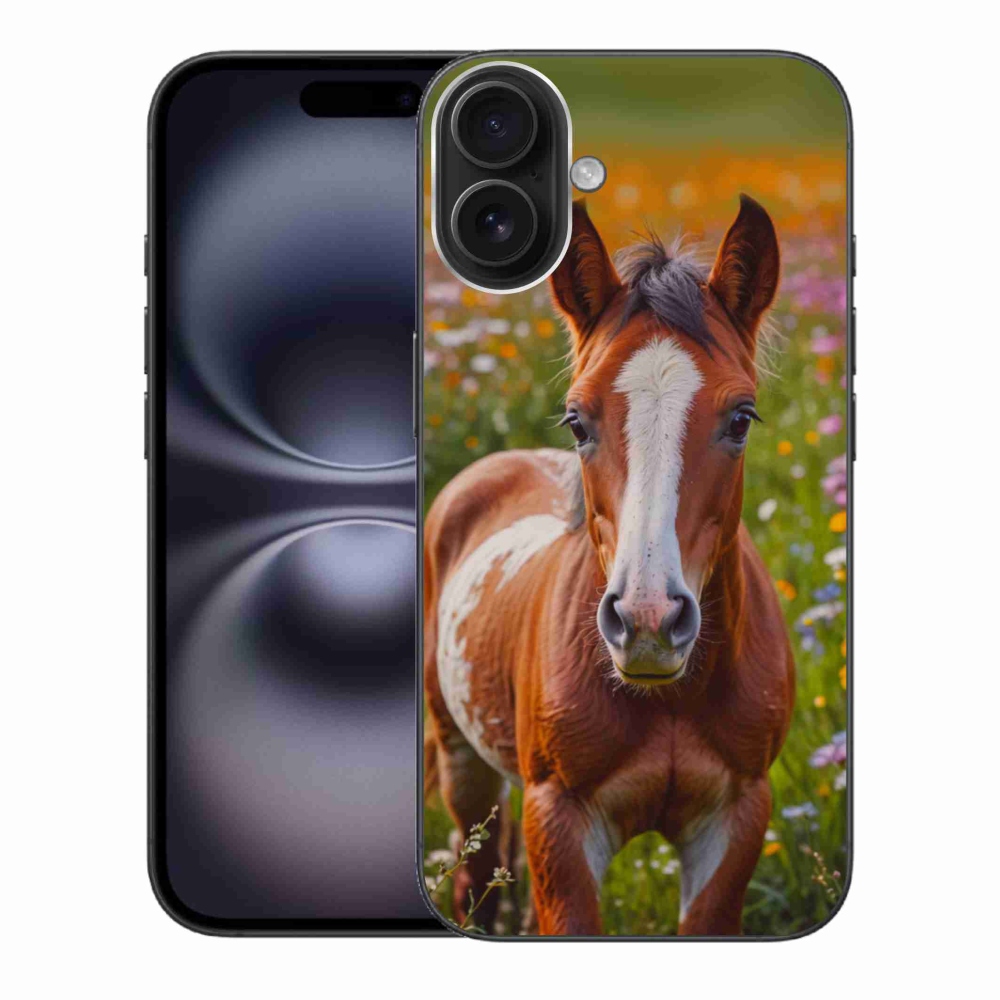 Gélový kryt mmCase na iPhone 16 Plus - roztomilé žriebä
