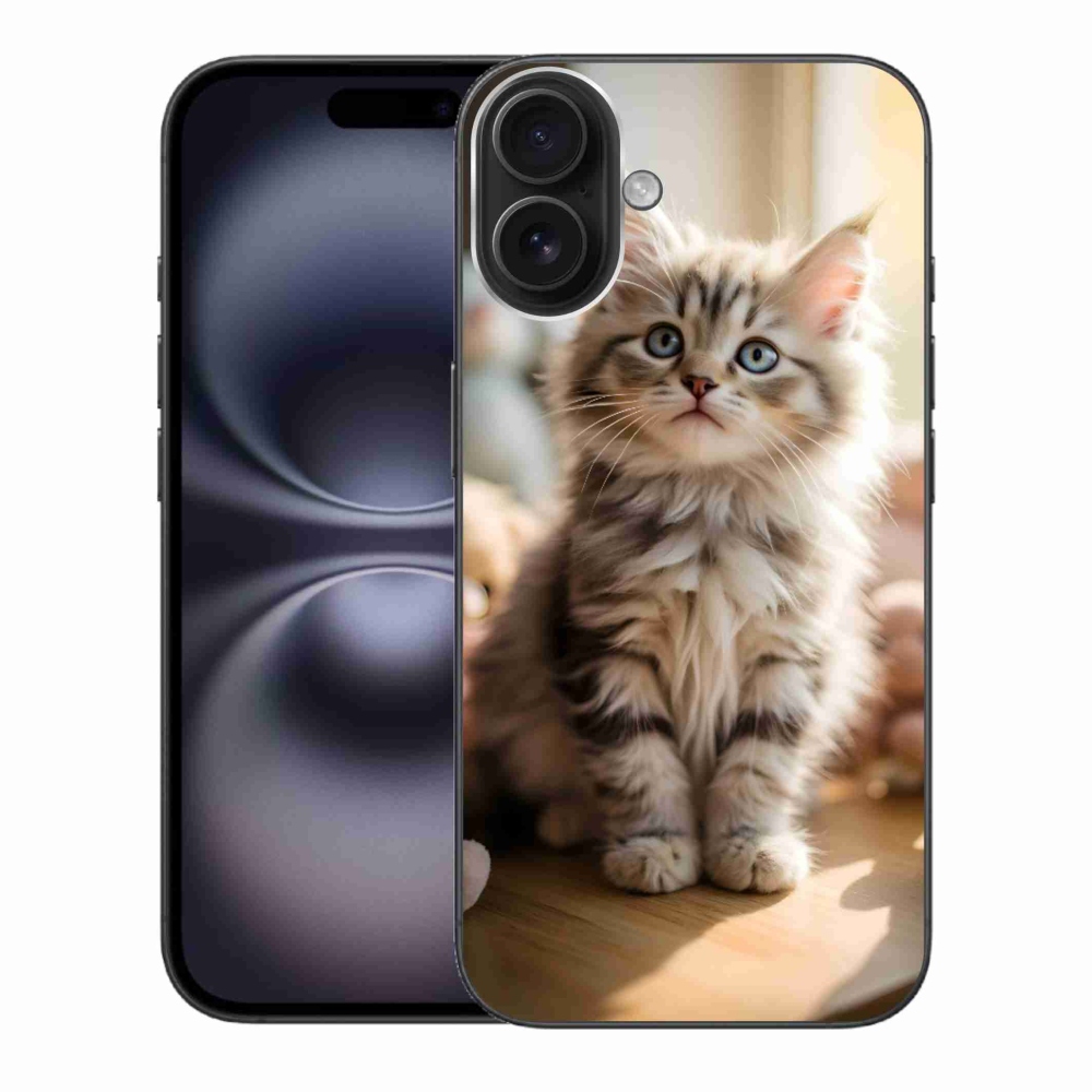 Gélový kryt mmCase na iPhone 16 Plus - roztomilé mačiatko 10