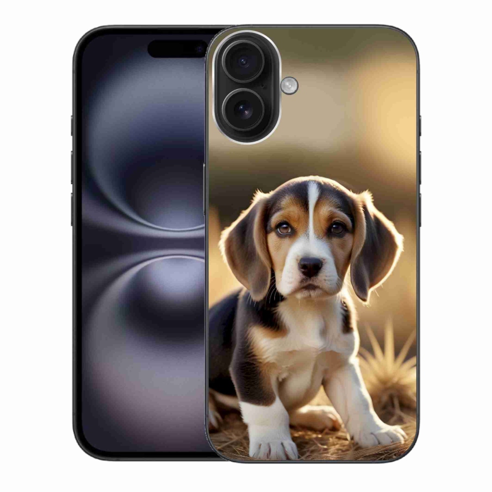 Gélový kryt mmCase na iPhone 16 Plus - roztomilý bígl