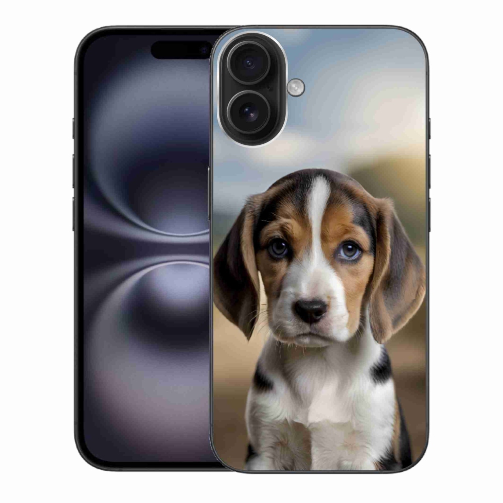 Gélový kryt mmCase na iPhone 16 Plus - roztomilý bígl