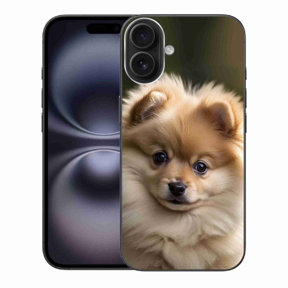 Gélový kryt mmCase na iPhone 16 Plus - roztomilý pomeranian 2