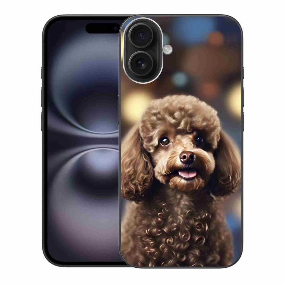 Gélový kryt mmCase na iPhone 16 Plus - roztomilý pudel