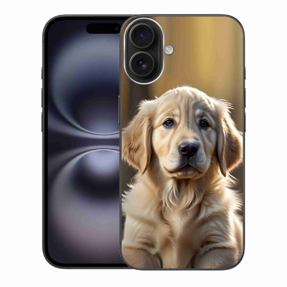 Gélový kryt mmCase na iPhone 16 Plus - roztomilý zlatý retriever