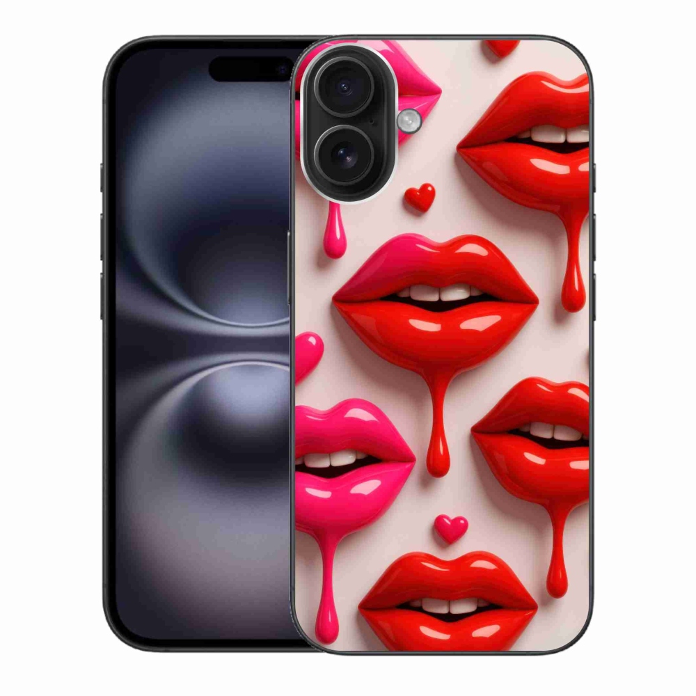 Gélový kryt mmCase na iPhone 16 Plus - pery 2