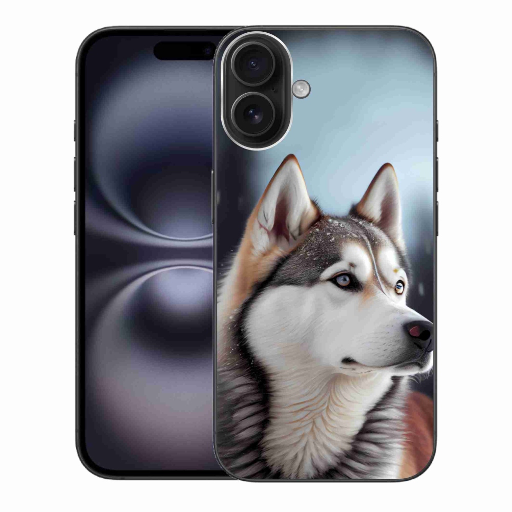 Gélový kryt mmCase na iPhone 16 Plus - sibírsky husky