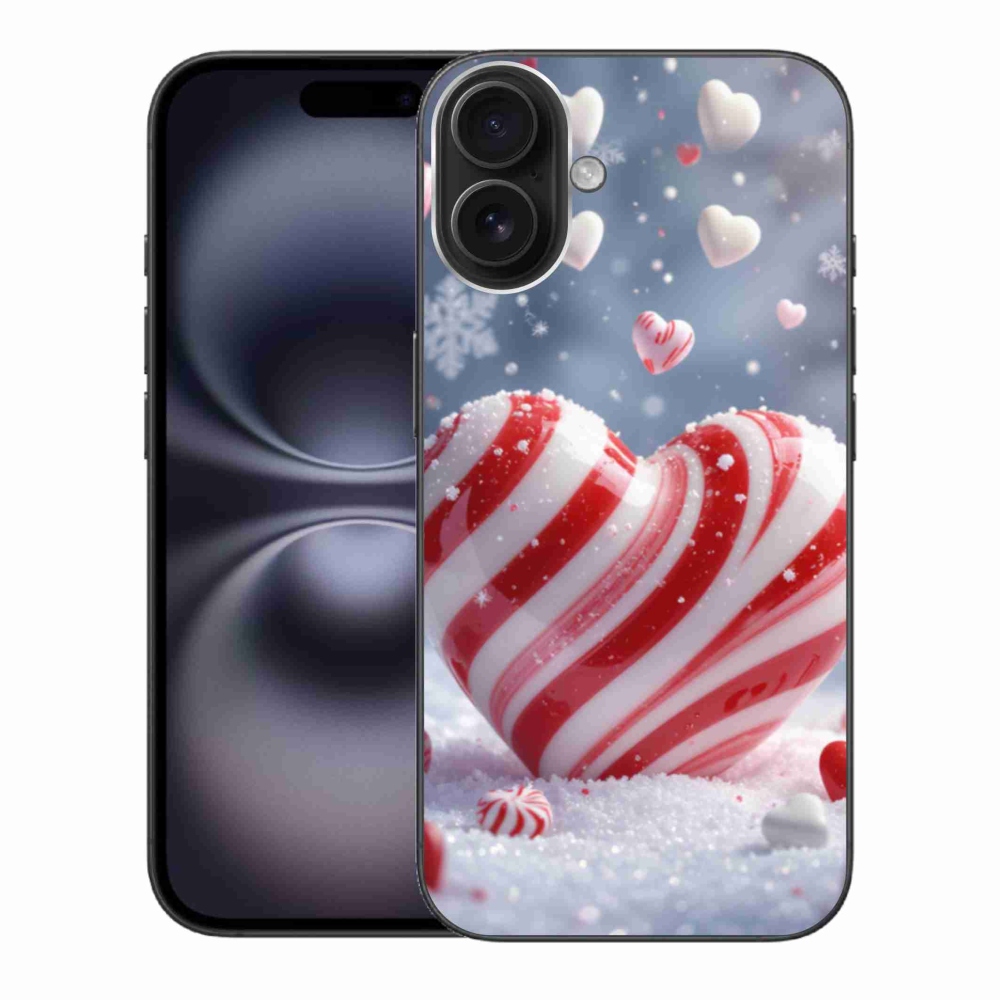 Gélový kryt mmCase na iPhone 16 Plus - sladké srdce