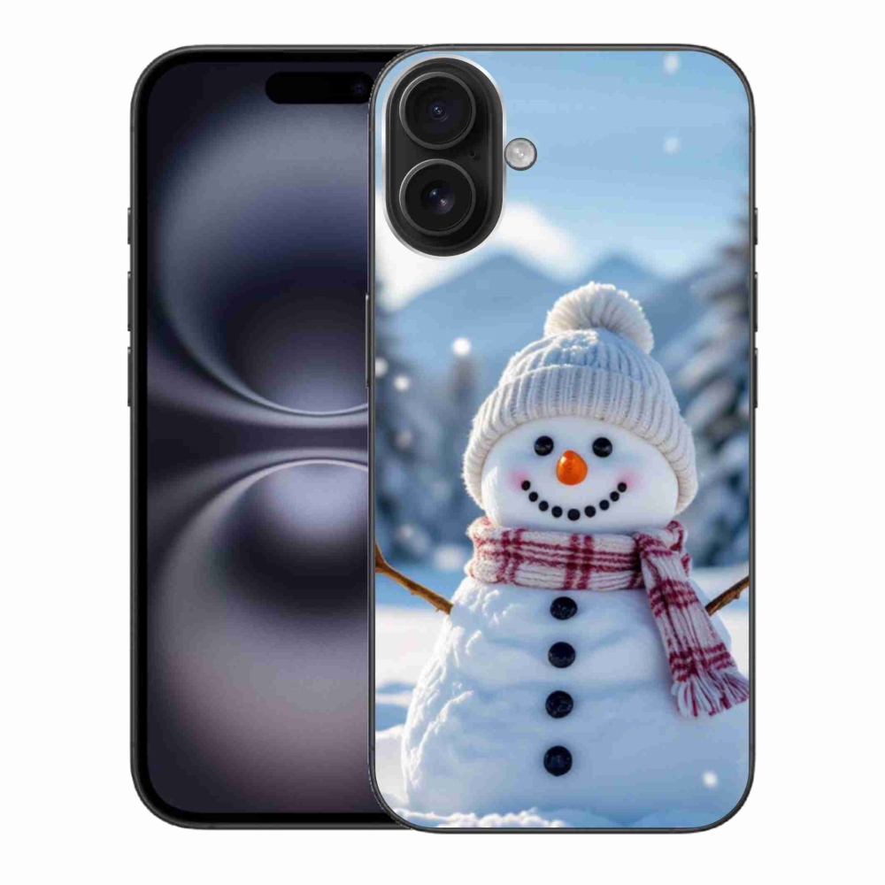 Gélový kryt mmCase na iPhone 16 Plus - snehuliak 3
