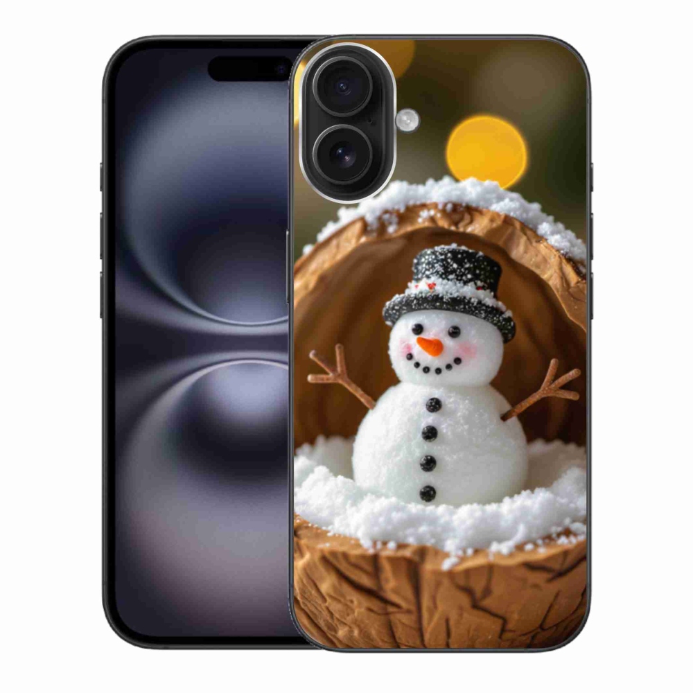 Gélový kryt mmCase na iPhone 16 Plus - snehuliak 4