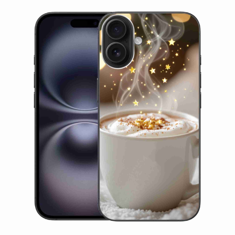 Gélový kryt mmCase na iPhone 16 Plus - vianočný horúci nápoj