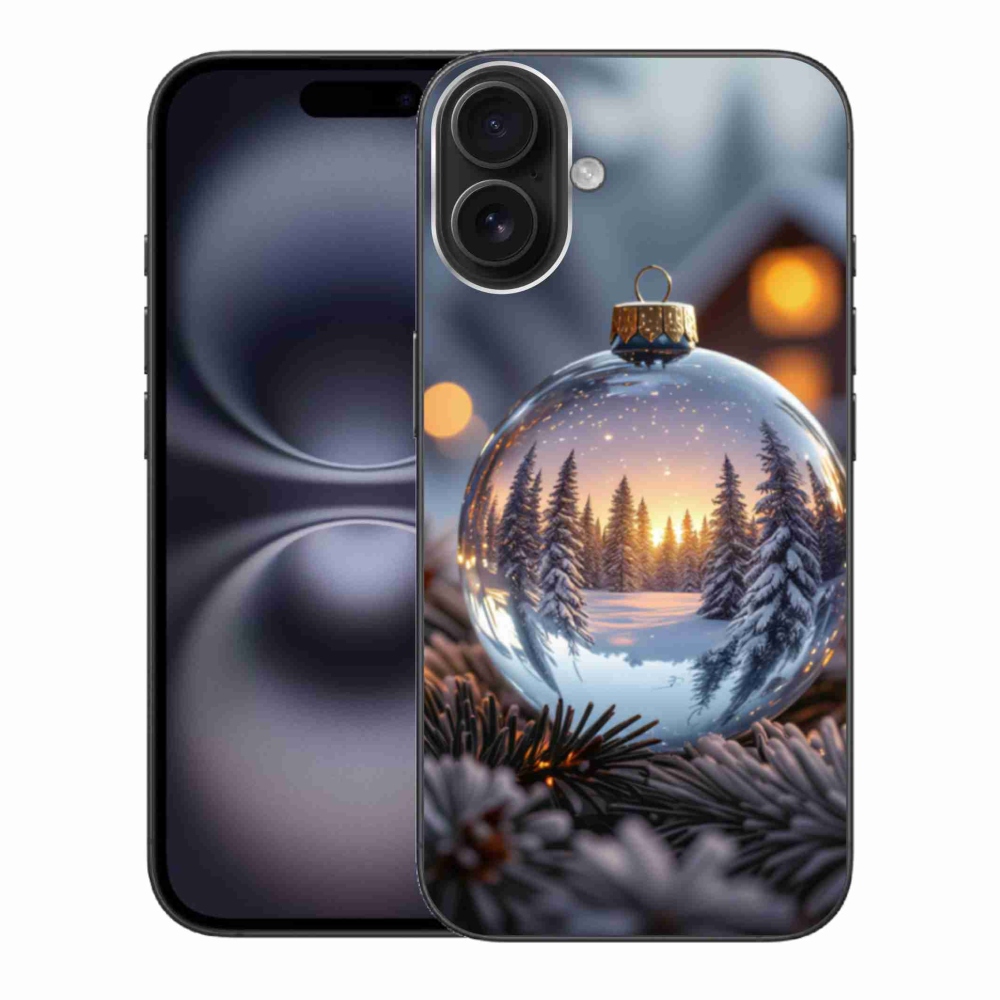 Gélový kryt mmCase na iPhone 16 Plus - vianočná ozdoba