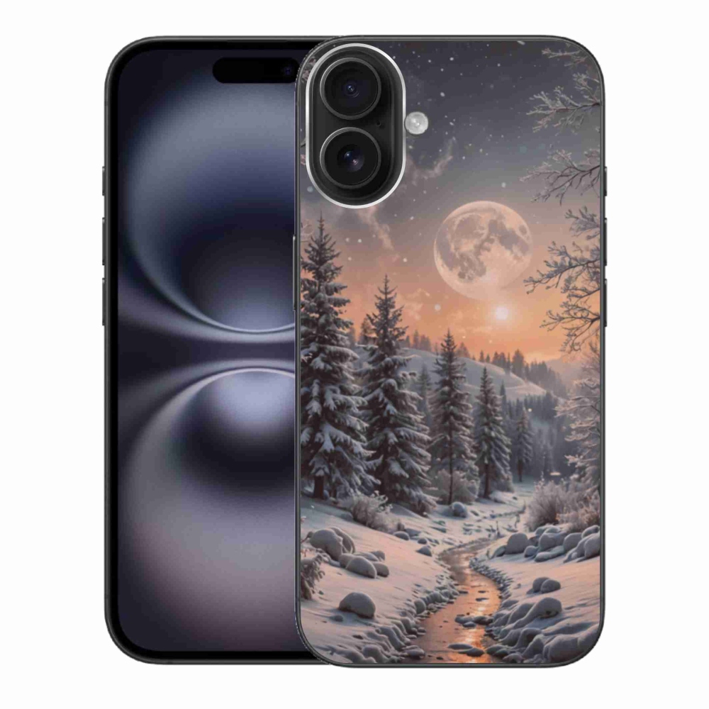 Gélový kryt mmCase na iPhone 16 Plus - zimná krajina 2