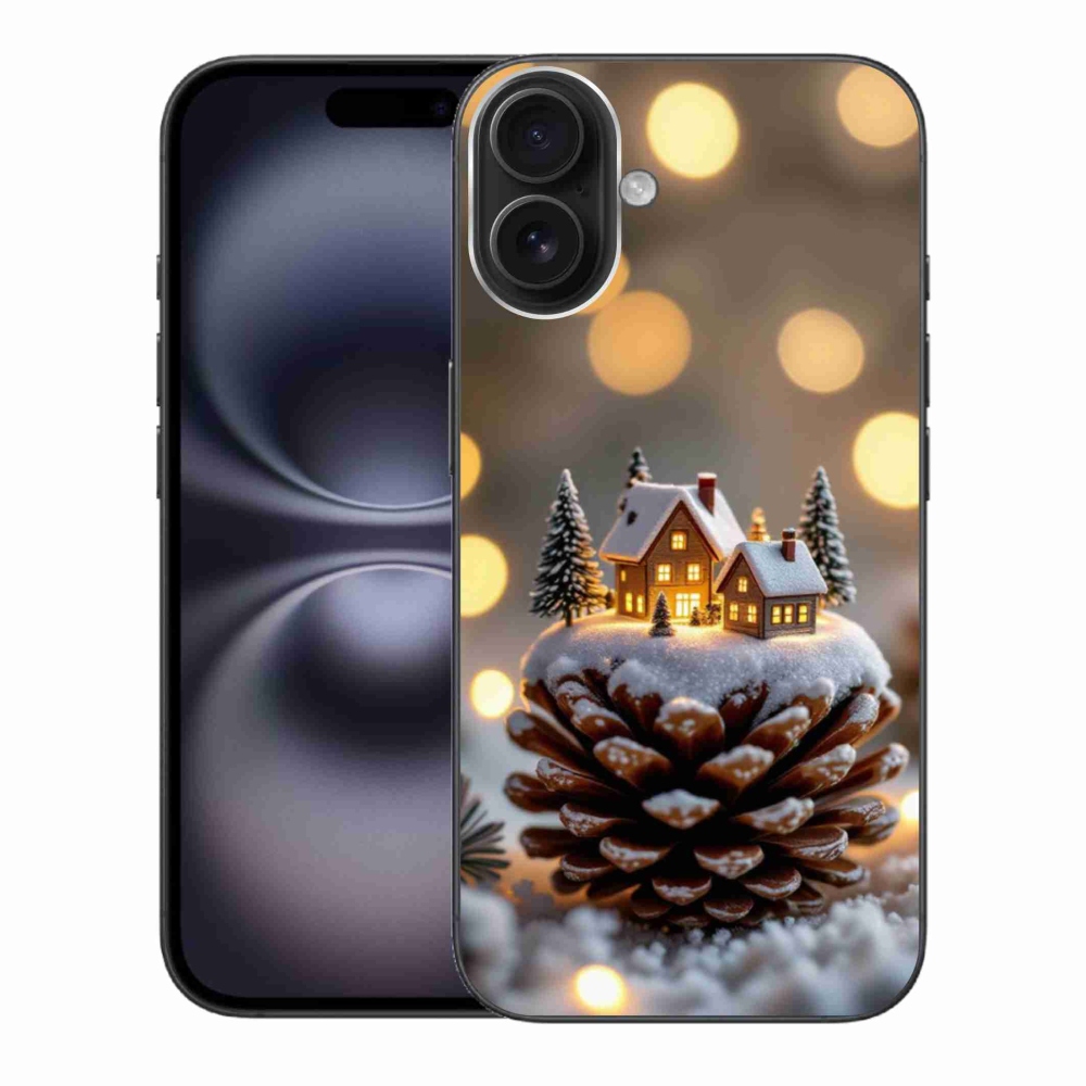 Gélový kryt mmCase na iPhone 16 Plus - zimná dedinka