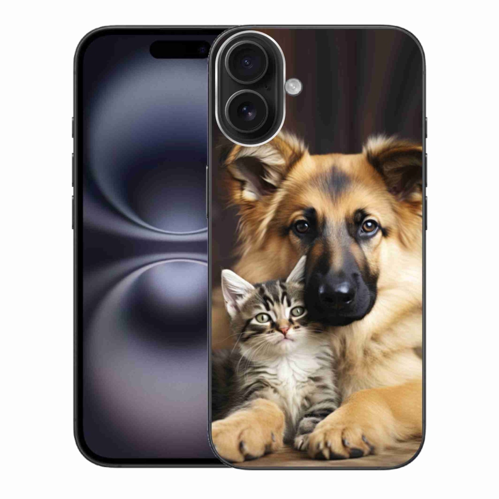 Gélový kryt mmCase na iPhone 16 Plus - zvieracie priateľstvo