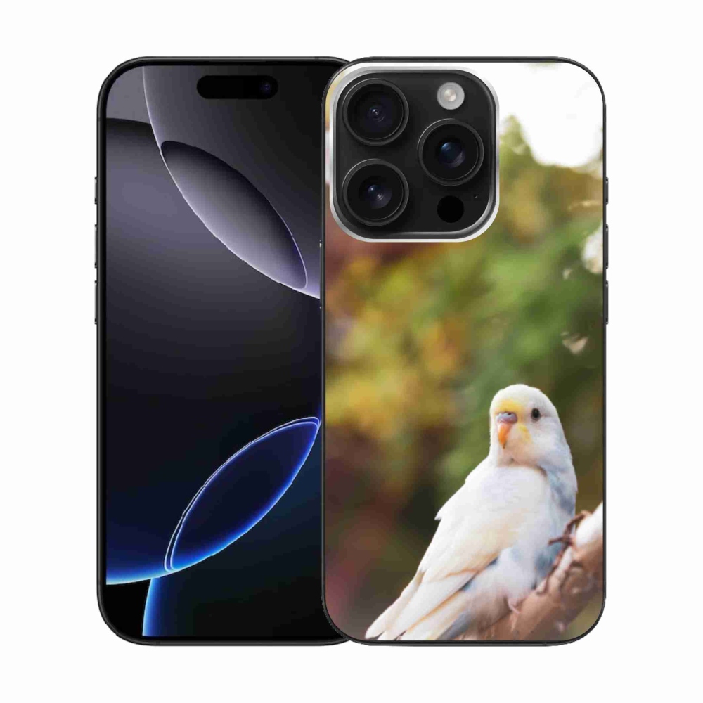 Gélový kryt mmCase na iPhone 16 Pro - andulka biela