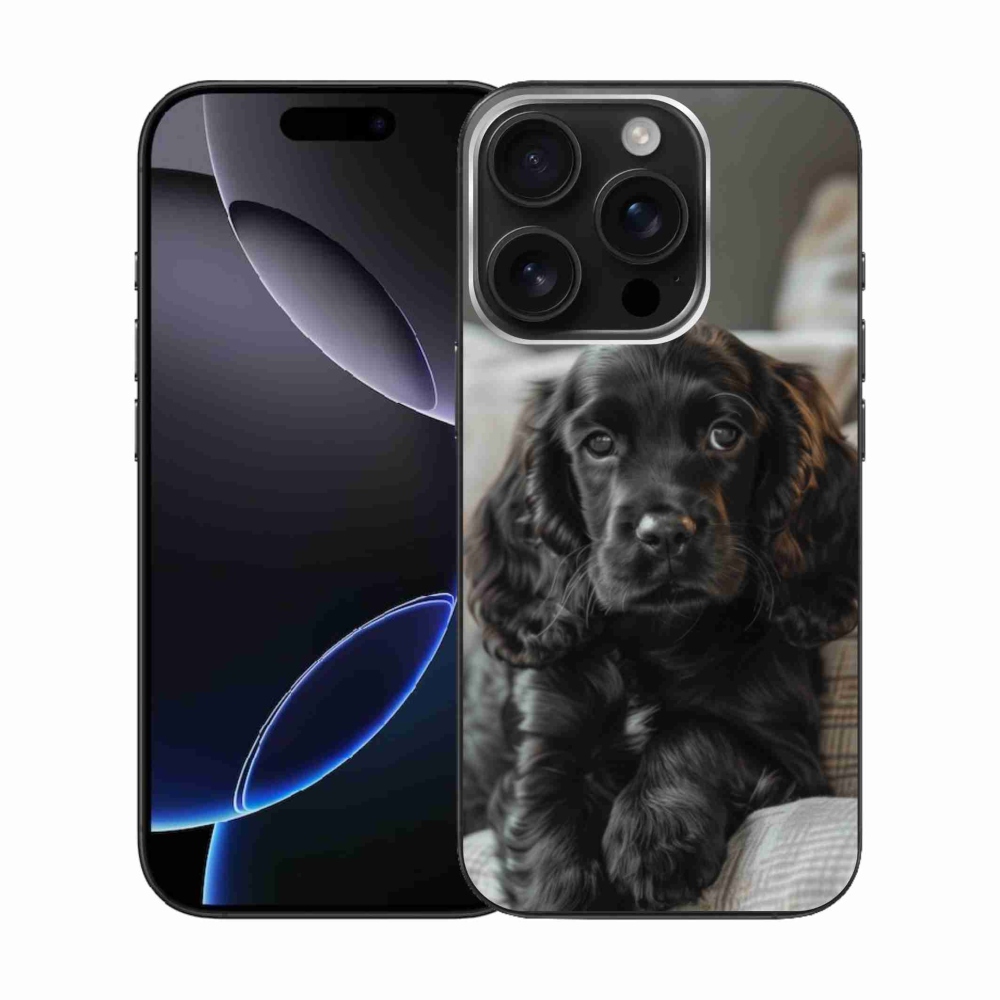 Gélový kryt mmCase na iPhone 16 Pro - anglický kokeršpaniel