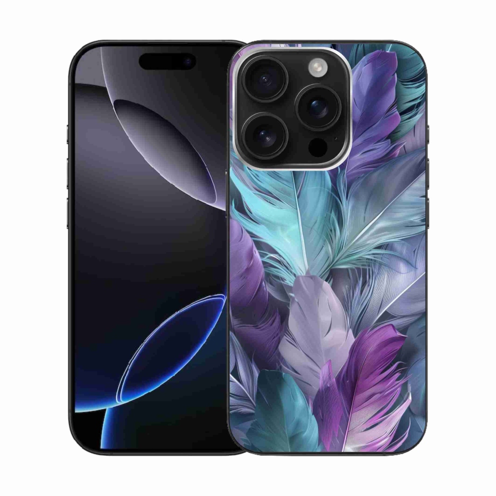 Gélový kryt mmCase na iPhone 16 Pro - farebné perie 2